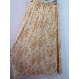 Ilse Jacobsen Hornbaek Yellow Floral Maxi Skirt Nice 6370 Wild Stretch Jersey S